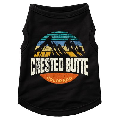 Retro Crested Butte Outdoors Mountain Colorado Doggie Tank
