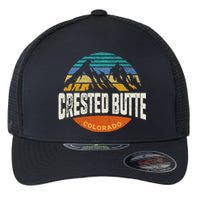 Retro Crested Butte Outdoors Mountain Colorado Flexfit Unipanel Trucker Cap