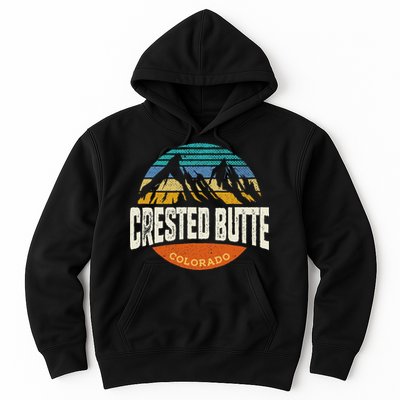 Retro Crested Butte Outdoors Mountain Colorado Hoodie