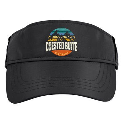 Retro Crested Butte Outdoors Mountain Colorado Adult Drive Performance Visor