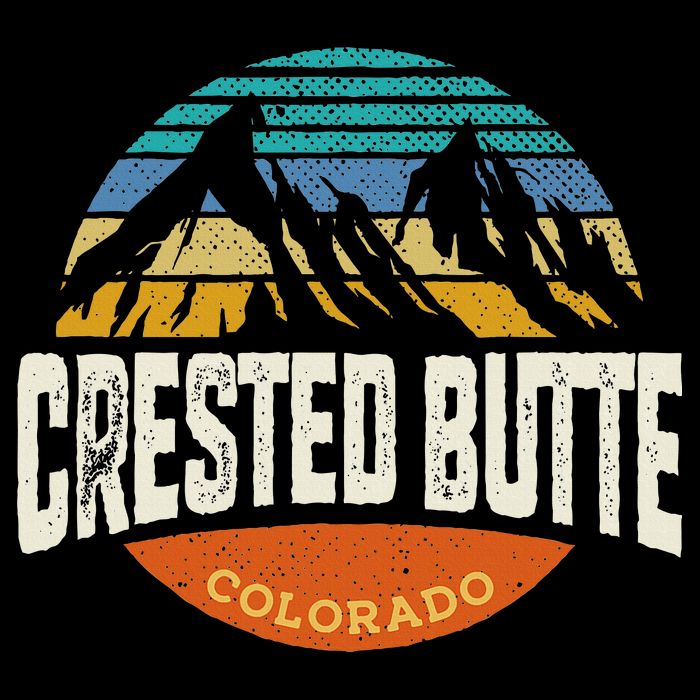 Retro Crested Butte Outdoors Mountain Colorado Bucket Hat