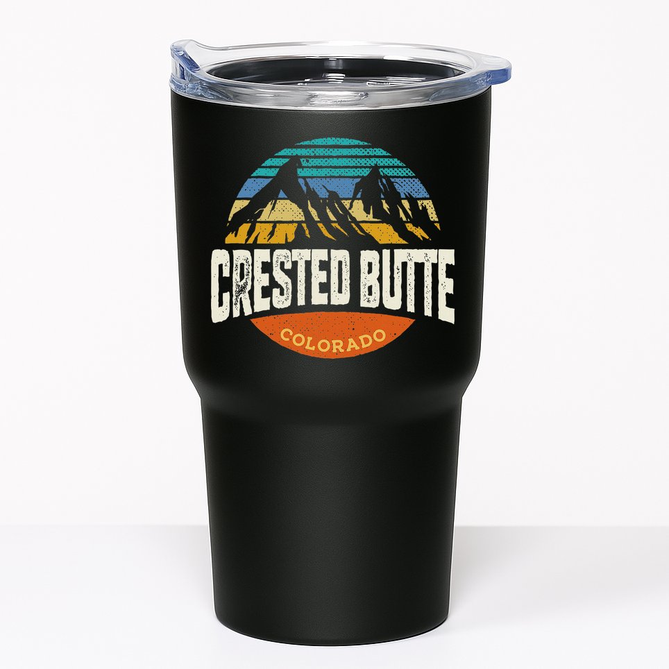 Retro Crested Butte Outdoors Mountain Colorado Tumbler