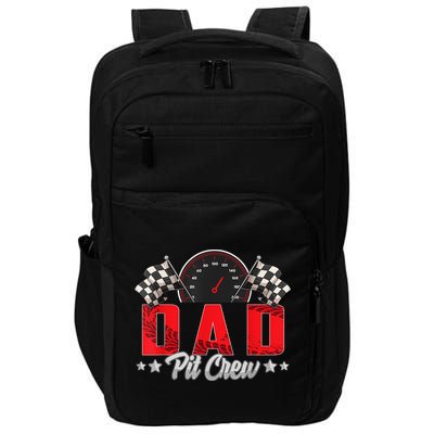 Race Car Birthday Party Racing Family Dad Pit Crew Impact Tech Backpack
