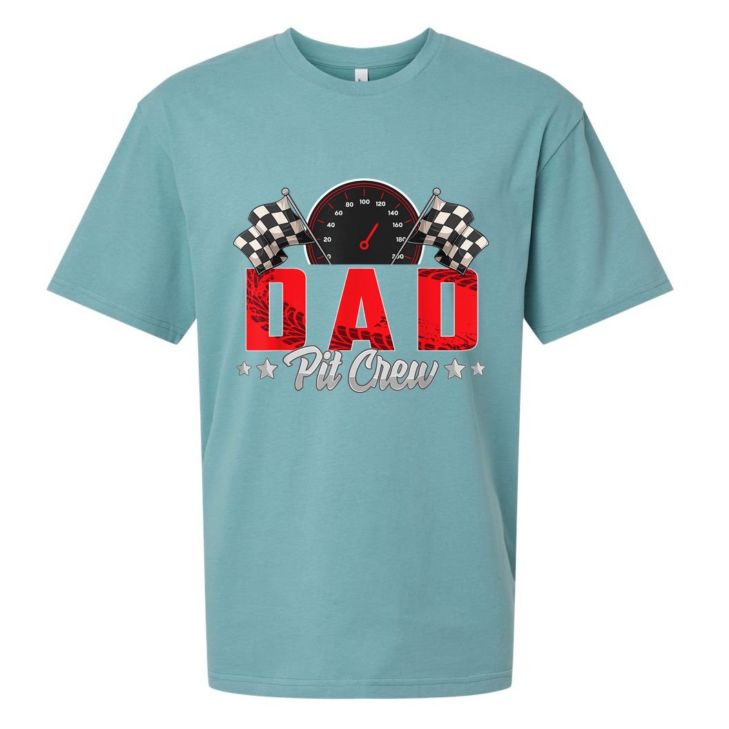 Race Car Birthday Party Racing Family Dad Pit Crew Sueded Cloud Jersey T-Shirt