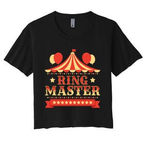 Ringmaster Circus Birthday Party Circus Costume Women's Crop Top Tee