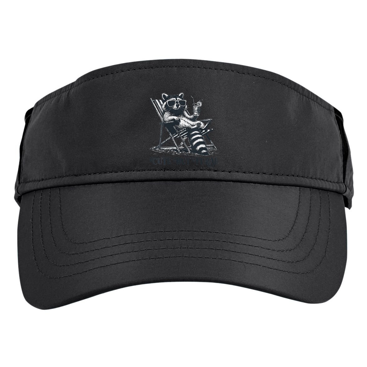 Raccoon Cute But Feral Funny Summer Design Adult Drive Performance Visor