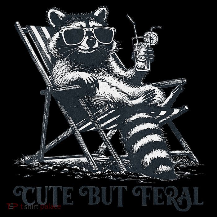 Raccoon Cute But Feral Funny Summer Design Mug