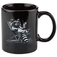 Raccoon Cute But Feral Funny Summer Design 11oz C Handle Ceramic Mug