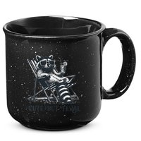 Raccoon Cute But Feral Funny Summer Design 15oz Campfire Ceramic Mug