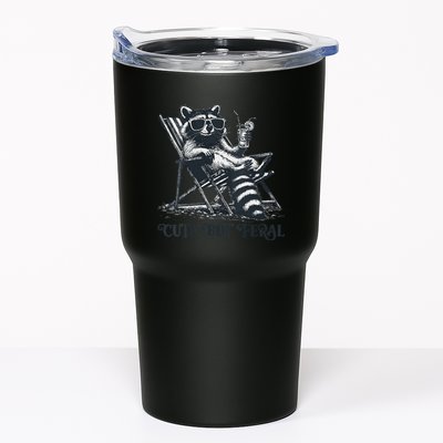 Raccoon Cute But Feral Funny Summer Design Tumbler