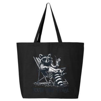 Raccoon Cute But Feral Funny Summer Design 25L Jumbo Tote