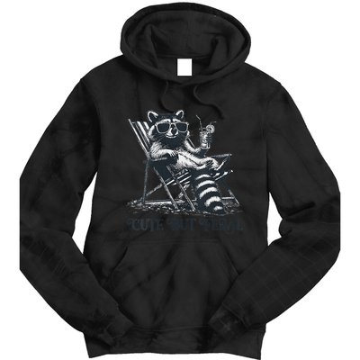 Raccoon Cute But Feral Funny Summer Design Tie Dye Hoodie