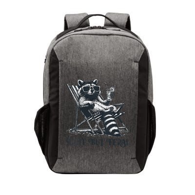 Raccoon Cute But Feral Funny Summer Design Vector Backpack