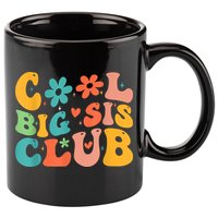 Retro Cool Big Sister Club 11oz C Handle Ceramic Mug