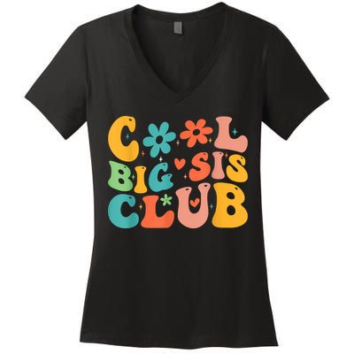 Retro Cool Big Sister Club Women's V-Neck T-Shirt
