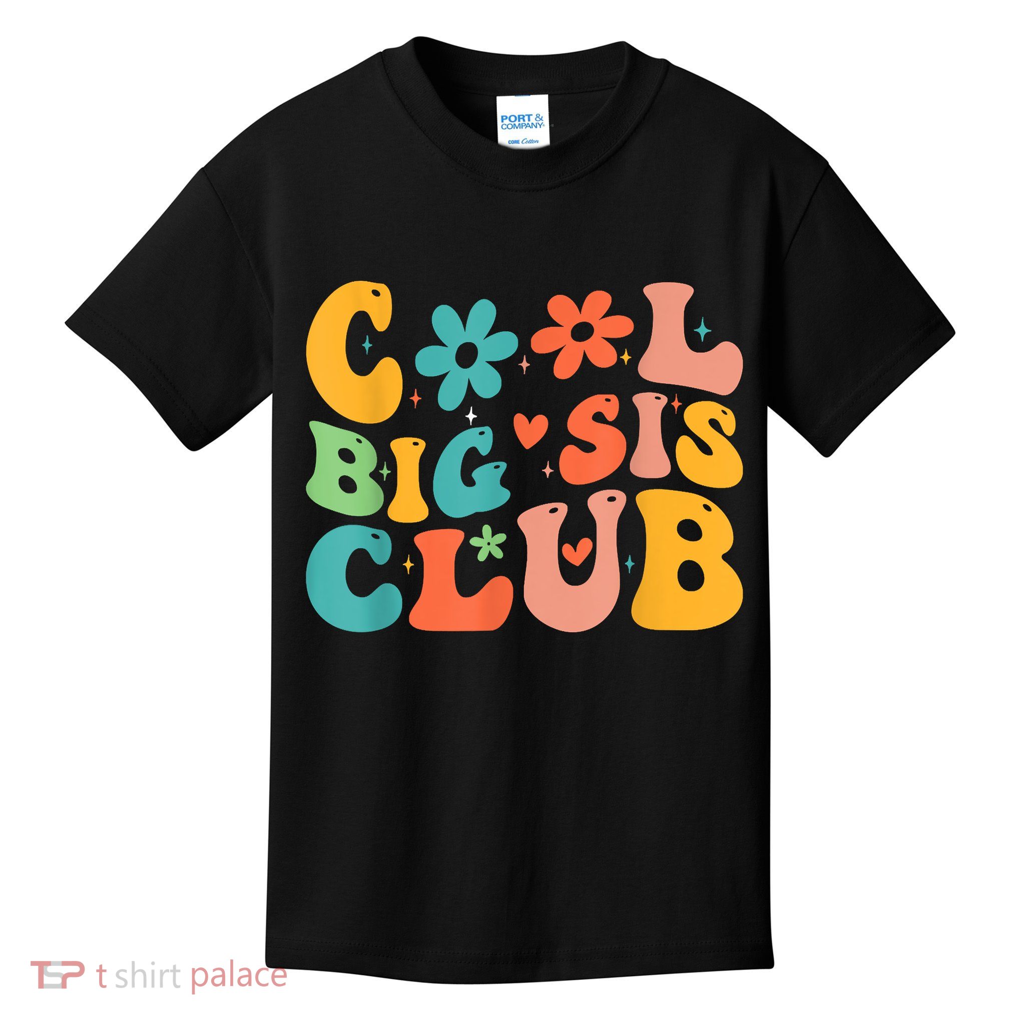 Retro Cool Big Sister Club Kids T-Shirt