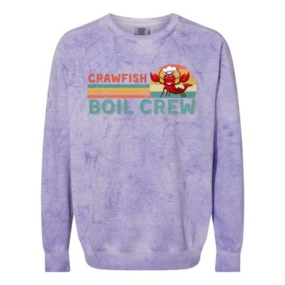 Retro Crawfish Boil Crew Gift Crayfish Crawdad Mudbug Lover Colorblast Crewneck Sweatshirt