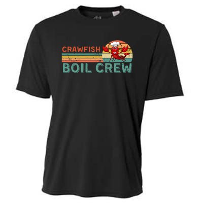 Retro Crawfish Boil Crew Gift Crayfish Crawdad Mudbug Lover Cooling Performance Crew T-Shirt