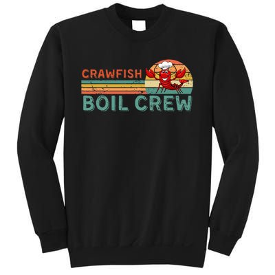 Retro Crawfish Boil Crew Gift Crayfish Crawdad Mudbug Lover Sweatshirt