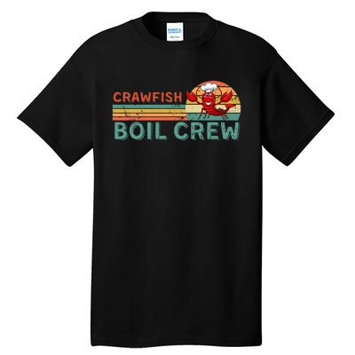 Retro Crawfish Boil Crew Gift Crayfish Crawdad Mudbug Lover Tall T-Shirt