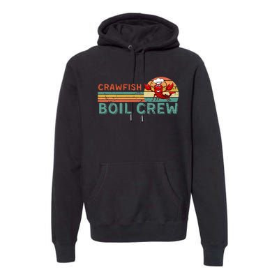 Retro Crawfish Boil Crew Gift Crayfish Crawdad Mudbug Lover Premium Hoodie