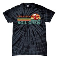 Retro Crawfish Boil Crew Gift Crayfish Crawdad Mudbug Lover Tie-Dye T-Shirt