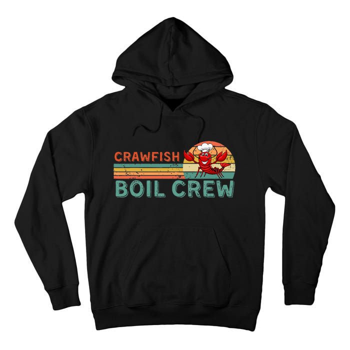 Retro Crawfish Boil Crew Gift Crayfish Crawdad Mudbug Lover Tall Hoodie