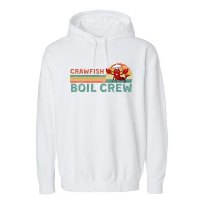 Retro Crawfish Boil Crew Gift Crayfish Crawdad Mudbug Lover Garment-Dyed Fleece Hoodie