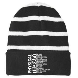 Race Car Birthday Party Racing Family Great Grandpa Pit Crew Striped Beanie with Solid Band