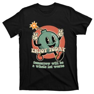 Retro Cartoon Bomb Nihilism T-Shirt