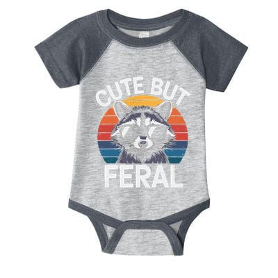 Racoon Cute But Feral Humor Teen Funny Infant Baby Jersey Bodysuit