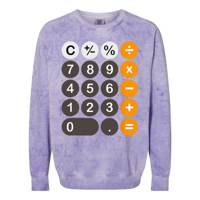 Retro Calculator Buttons Simple Halloween Costume Colorblast Crewneck Sweatshirt