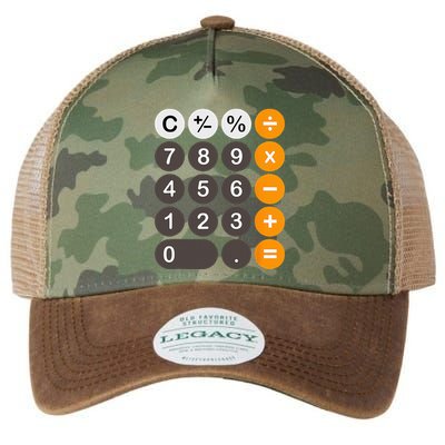 Retro Calculator Buttons Simple Halloween Costume Legacy Tie Dye Trucker Hat