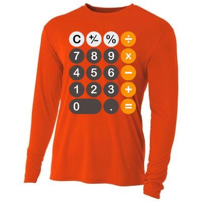 Retro Calculator Buttons Simple Halloween Costume Cooling Performance Long Sleeve Crew