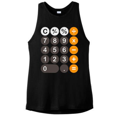 Retro Calculator Buttons Simple Halloween Costume Ladies PosiCharge Tri-Blend Wicking Tank