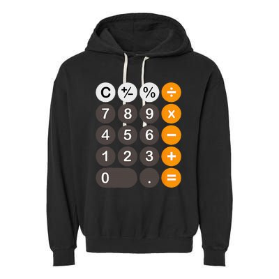 Retro Calculator Buttons Simple Halloween Costume Garment-Dyed Fleece Hoodie