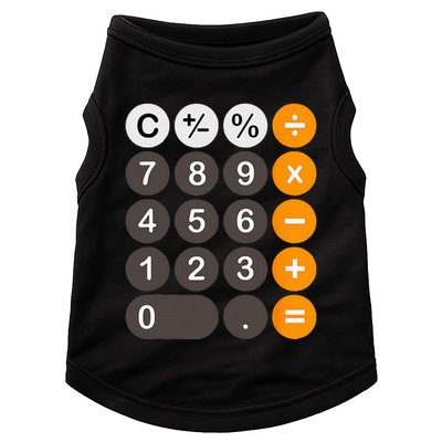 Retro Calculator Buttons Simple Halloween Costume Doggie Tank