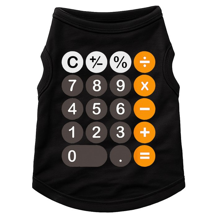 Retro Calculator Buttons Simple Halloween Costume Doggie Tank
