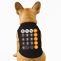 Retro Calculator Buttons Simple Halloween Costume Doggie Tank