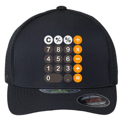Retro Calculator Buttons Simple Halloween Costume Flexfit Unipanel Trucker Cap