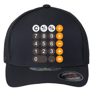 Retro Calculator Buttons Simple Halloween Costume Flexfit Unipanel Trucker Cap