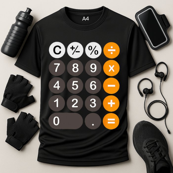 Retro Calculator Buttons Simple Halloween Costume Performance Shirt