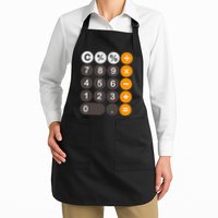 Retro Calculator Buttons Simple Halloween Costume Apron