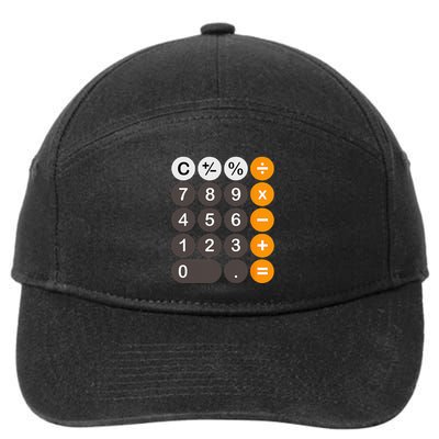 Retro Calculator Buttons Simple Halloween Costume 7-Panel Snapback Hat
