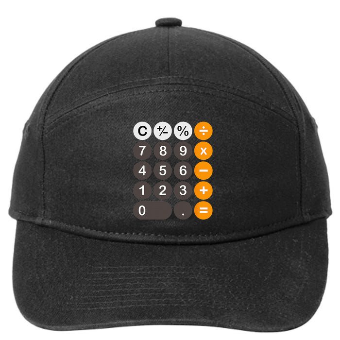 Retro Calculator Buttons Simple Halloween Costume 7-Panel Snapback Hat