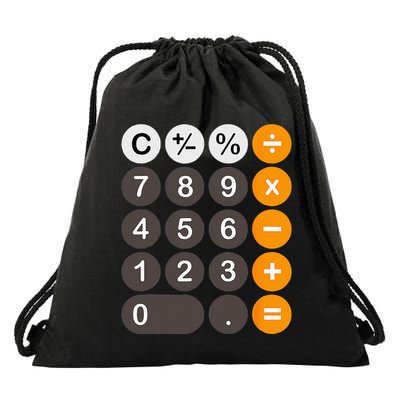 Retro Calculator Buttons Simple Halloween Costume Drawstring Bag