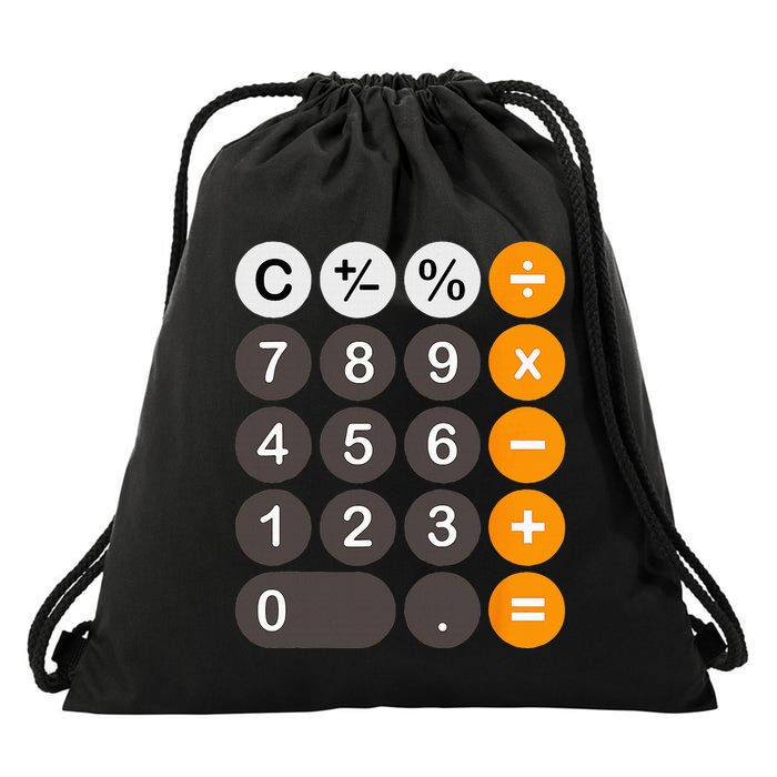Retro Calculator Buttons Simple Halloween Costume Drawstring Bag