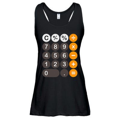 Retro Calculator Buttons Simple Halloween Costume Ladies Essential Flowy Tank