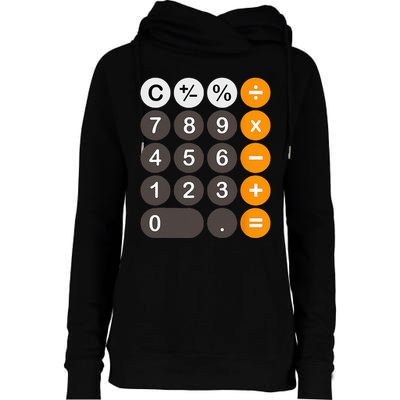 Retro Calculator Buttons Simple Halloween Costume Womens Funnel Neck Pullover Hood