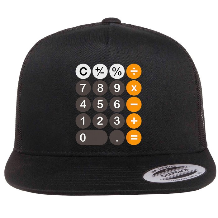Retro Calculator Buttons Simple Halloween Costume Flatbill Hat